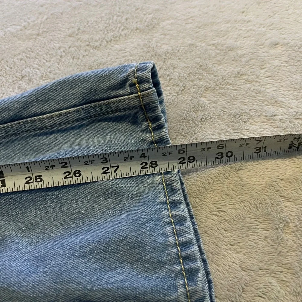 Old Navy Jeans Womens 10 Blue Baggy Wide Leg Cargo Drapey Denim High Rise 33x29